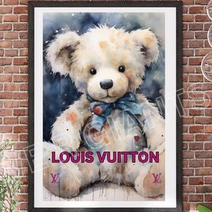 LOUIS VUITTON ART LITTLE LILLY THE BEAR PRINT 11X17 BY THE ARTIST DENARDAI